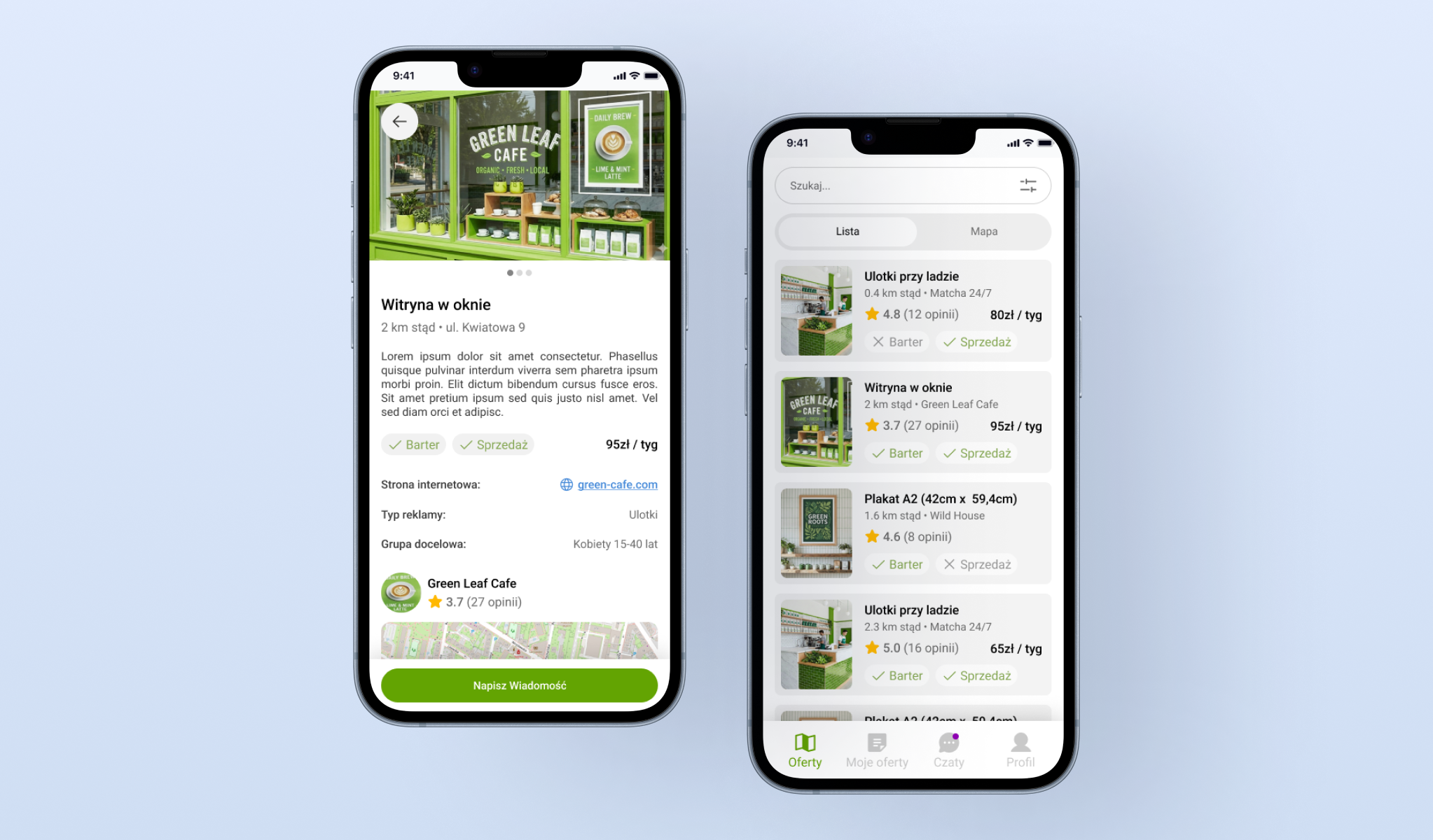 UI of the ,,AdSwap" Mobile App