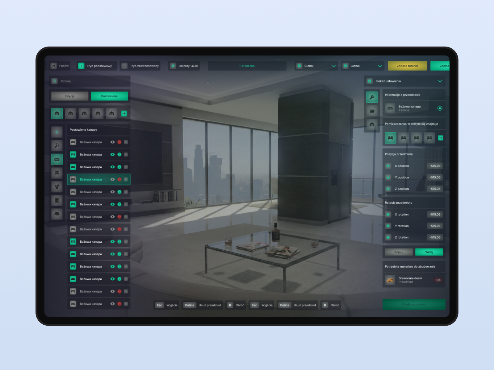 Cover of the apartment furnishing system UI
