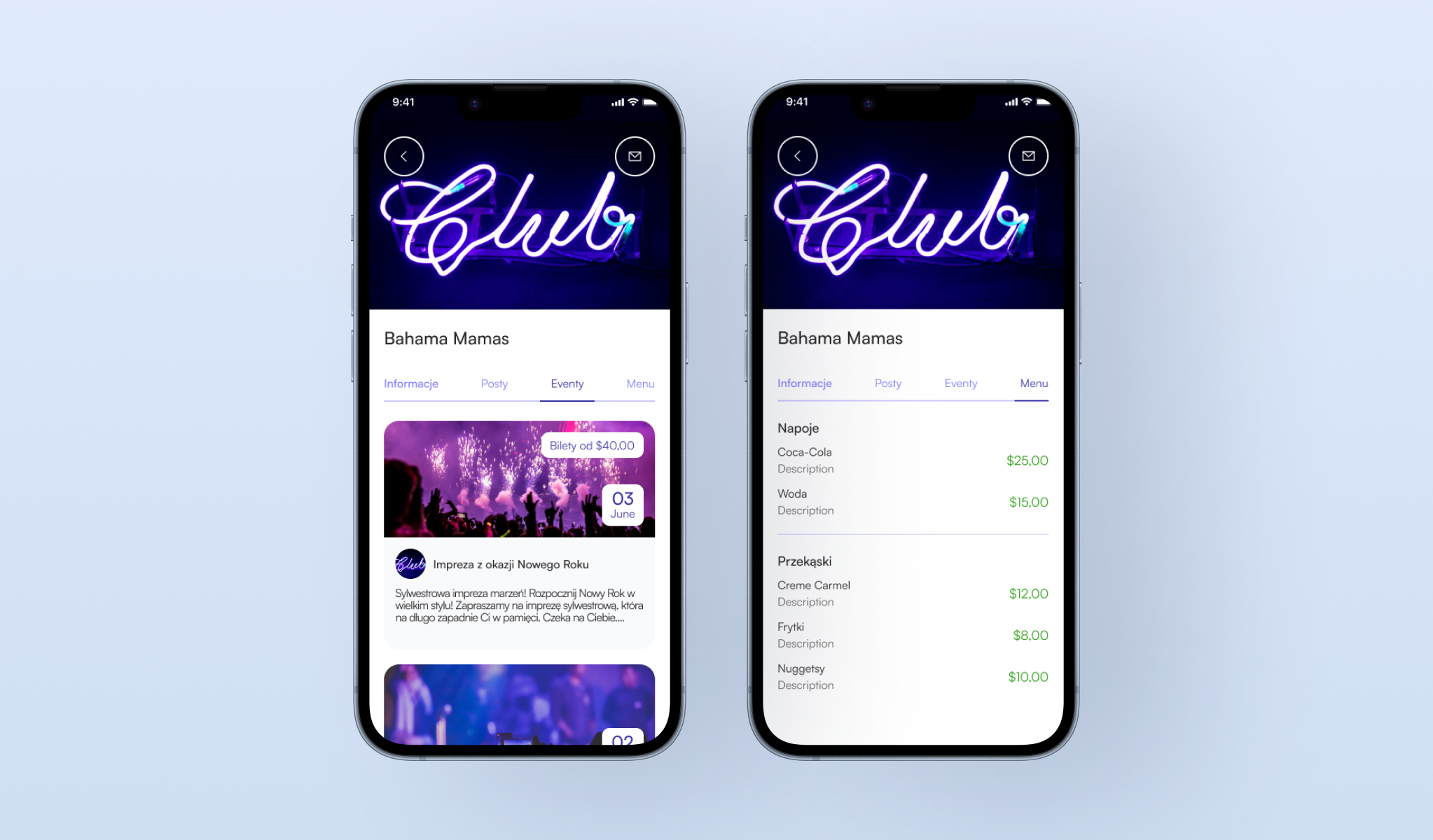 UI of the ,,FleaMarket" mobile app