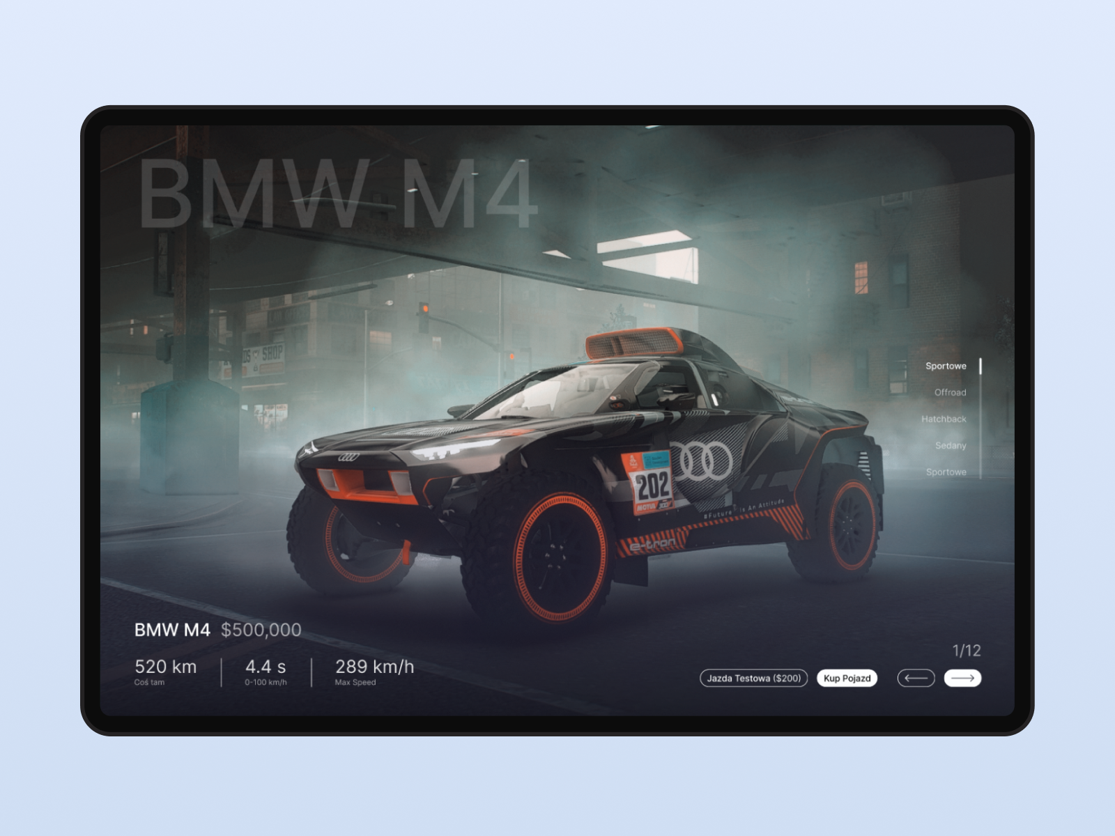 Cover of white car dealer UI