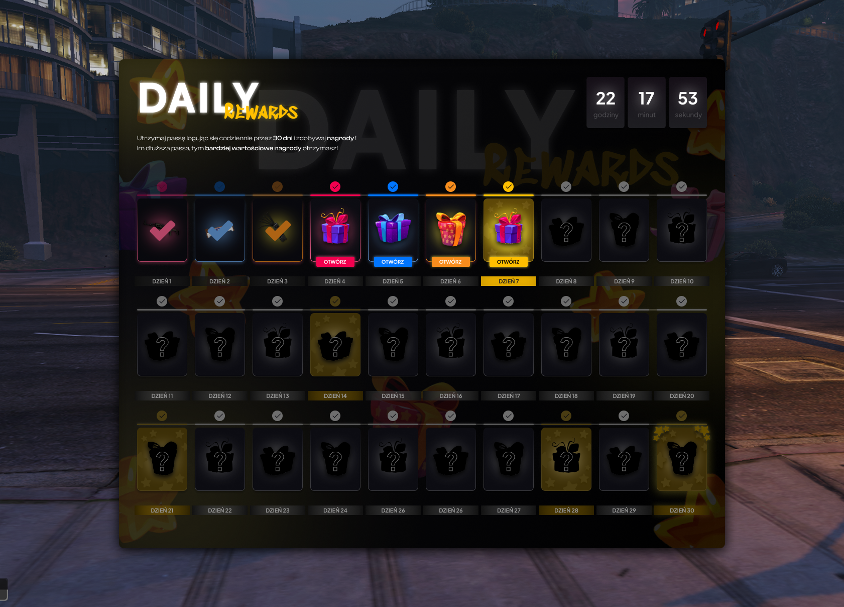 Game UI Daily Rewards