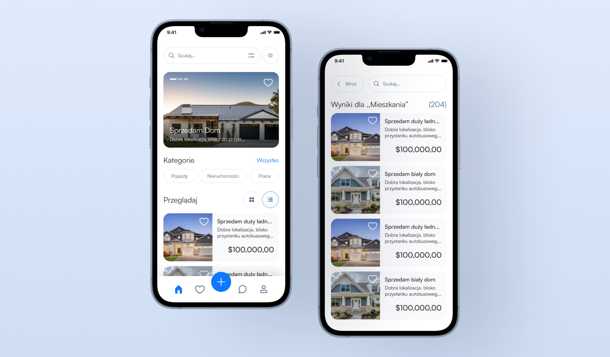 UI of the ,,FleaMarket" mobile app