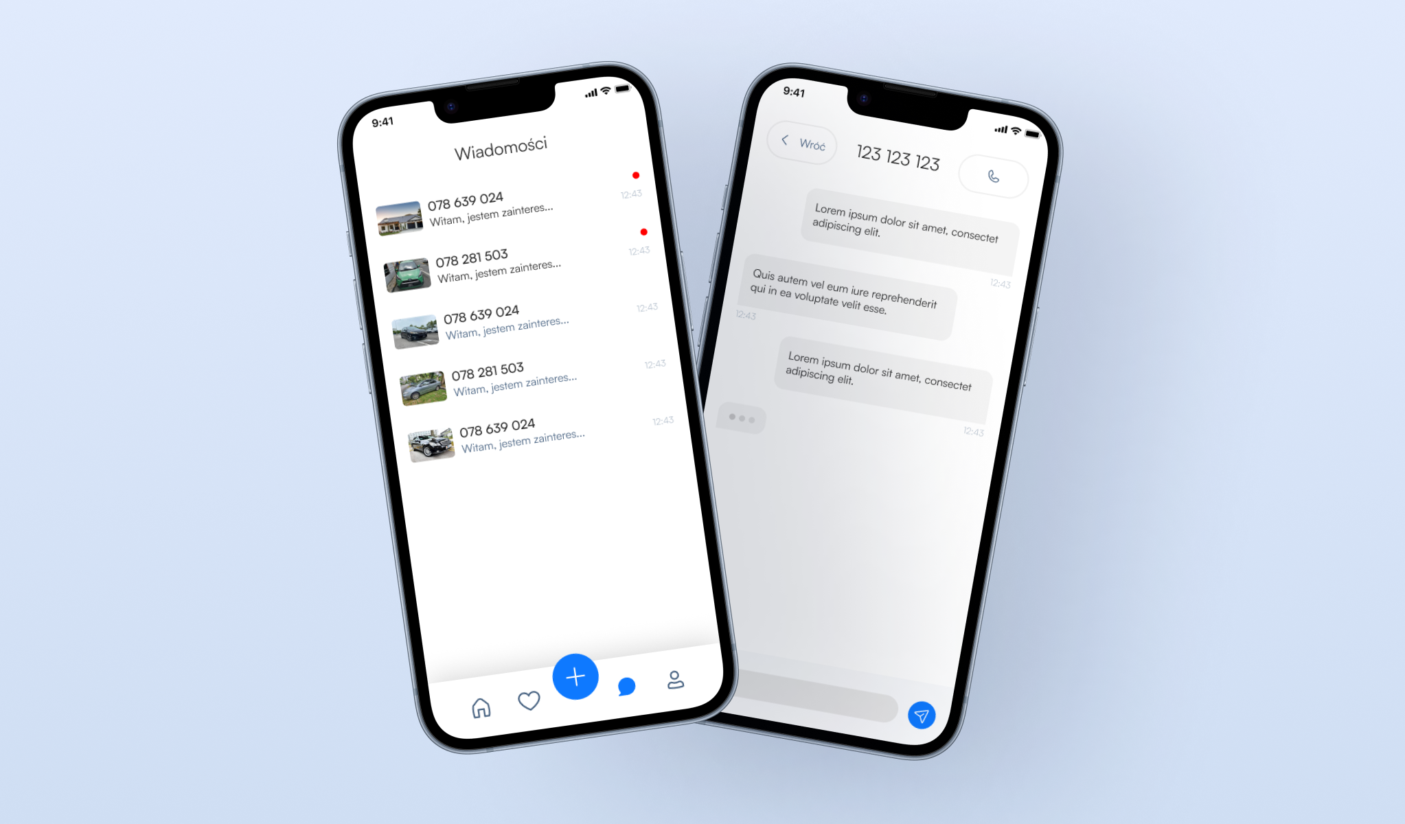 UI of the ,,FleaMarket" mobile app