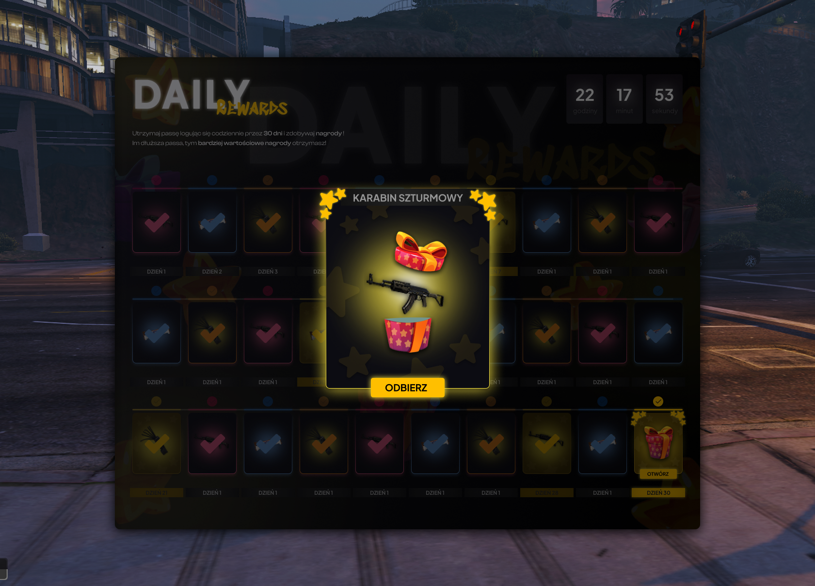 Game UI of collecting gold reward