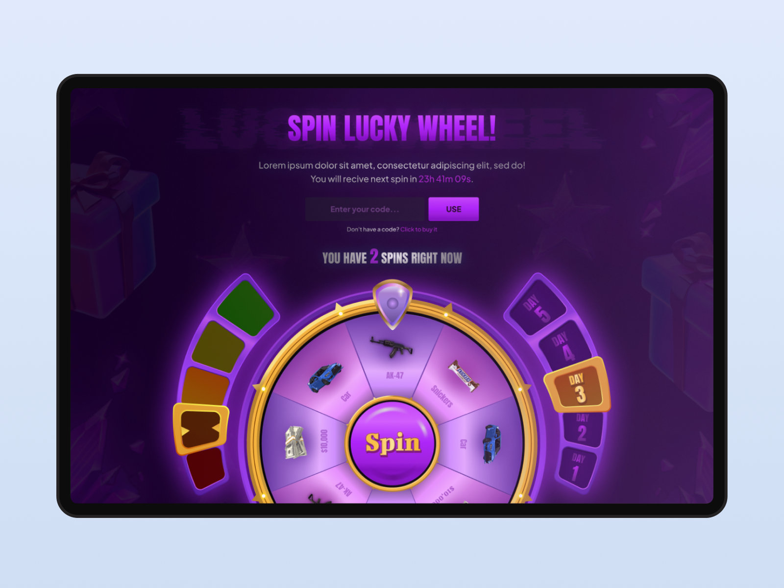 Cover of lucky wheel UI