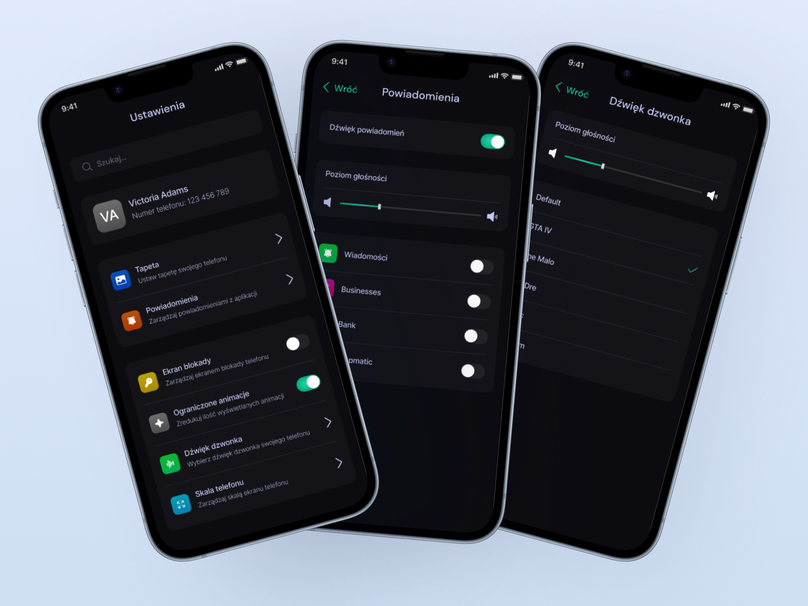 UI of mobile phone system