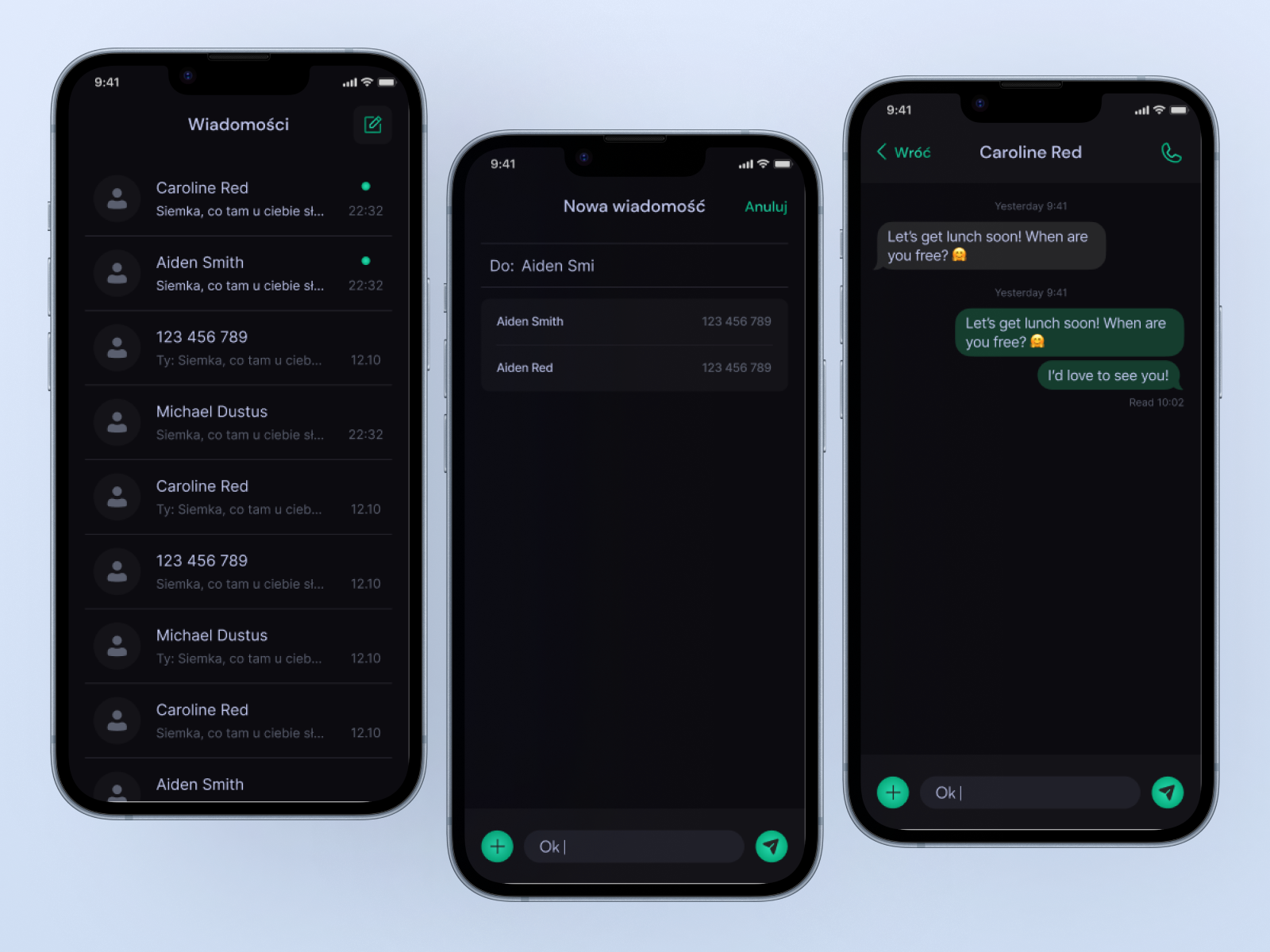 UI of mobile phone system