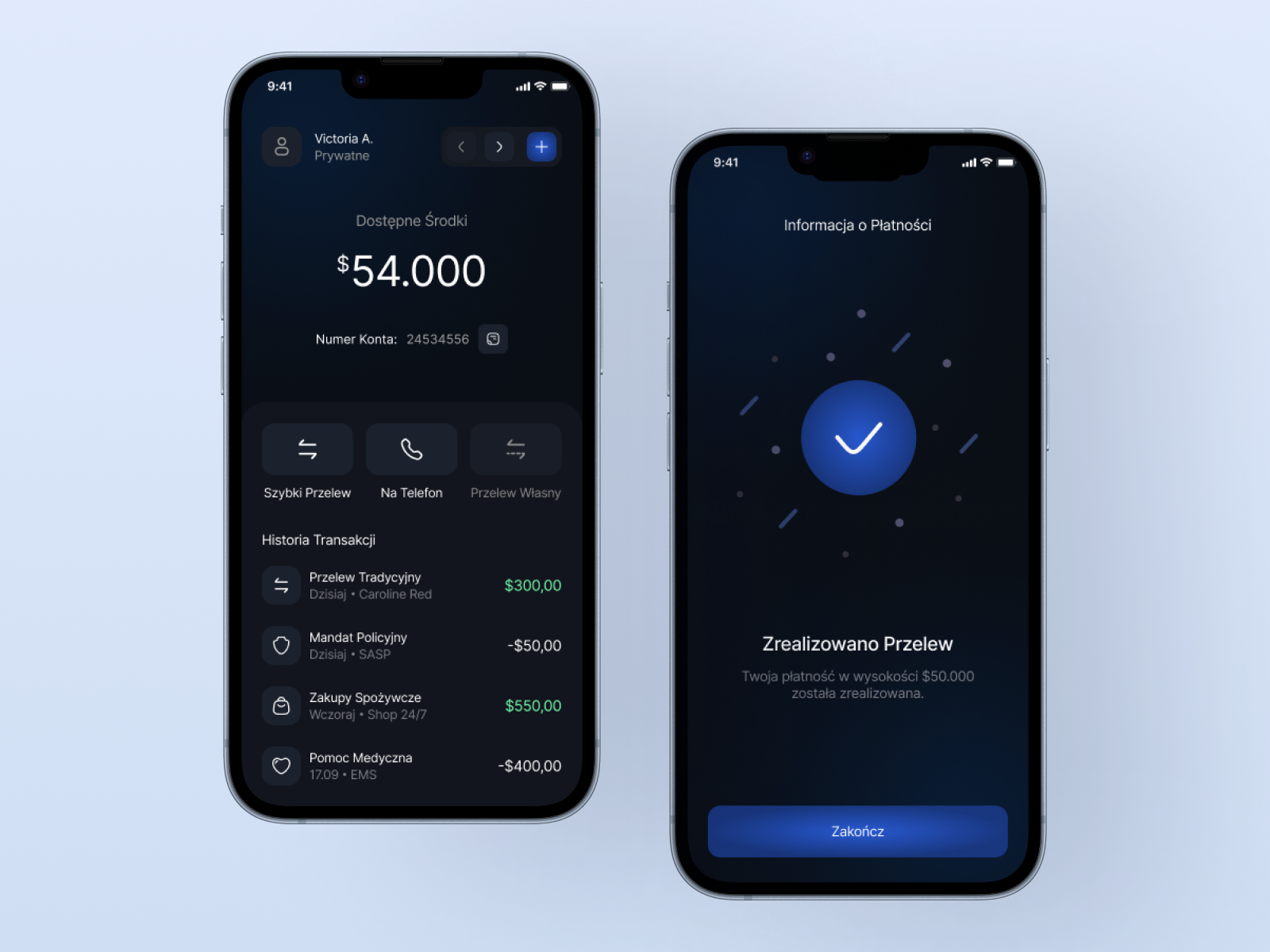 Cover of the blue mobile banking app