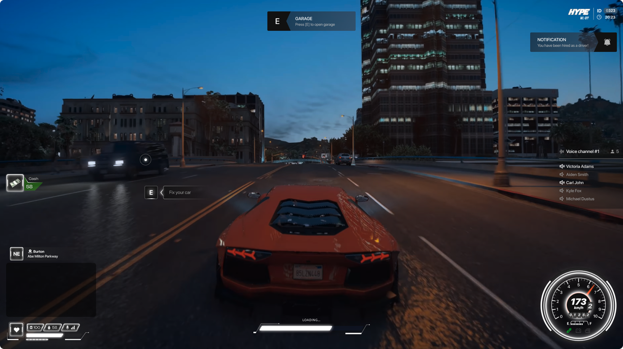 Game UI of white hud